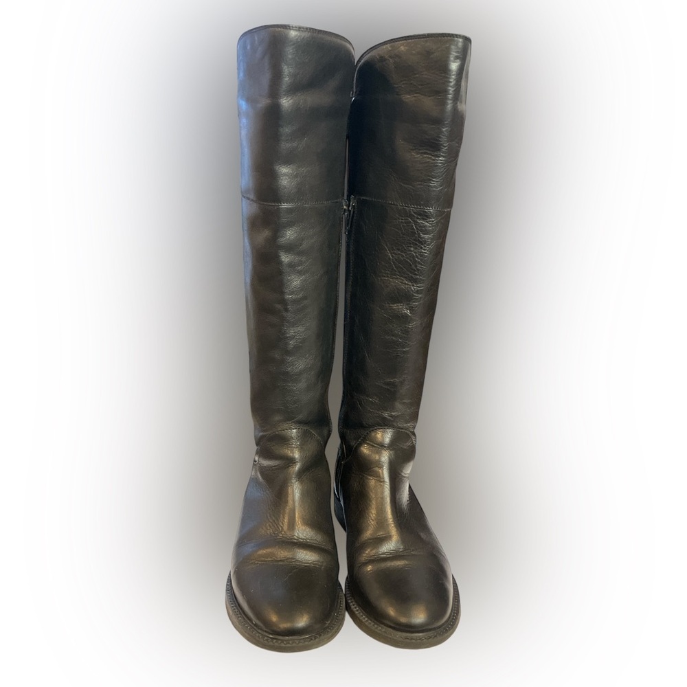 Fabianelli Italian Black Leather Knee-High Boots size 6.5